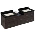 61.5-in. W Wall Mount Dawn Grey Vanity Set For 1 Hole Drilling Black Galaxy Top Biscuit Um Sink