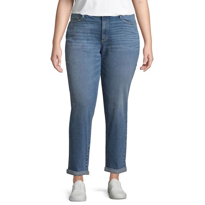 Arizona Straight Fit Straight Leg Jeans-juniors Plus