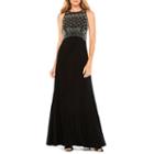 Jackie Jon Sleeveless Beaded Bodice Formal Gown