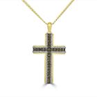 Mens 1 Ct. T.w. White Diamond 10k Gold Pendant Necklace