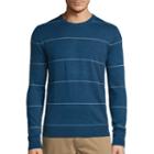St. John's Bay Long-sleeve Striped Fine-gauge Crewneck Sweater