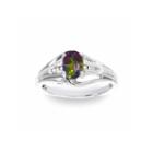 Diamond Accent Multi Color Mystic Fire Topaz Cocktail Ring