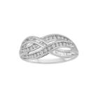1/3 Ct. T.w. Diamond 10k White Gold Crossover Ring