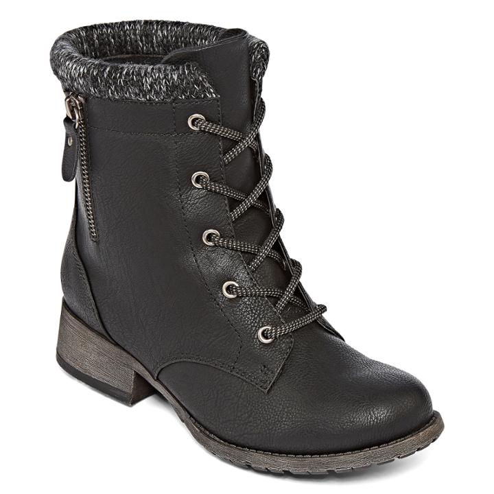 Pop Hemet Lace-up Combat Booties