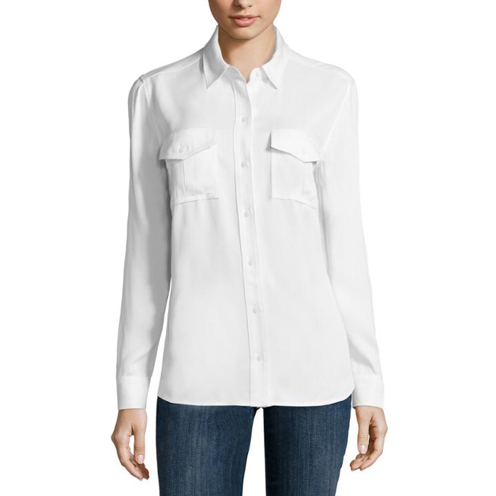 Liz Claiborne Long-sleeve Front-pocket Shirt
