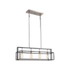 Filament Design 4-light Iron Black With Brushed Nickel Accents Pendant Island Pendant