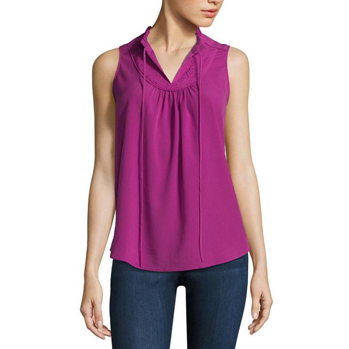 St. John's Bay Knit Tank Top-petite