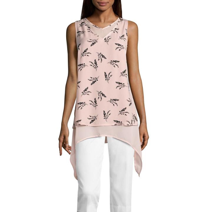 Worthington Double Layer V Neck Tunic