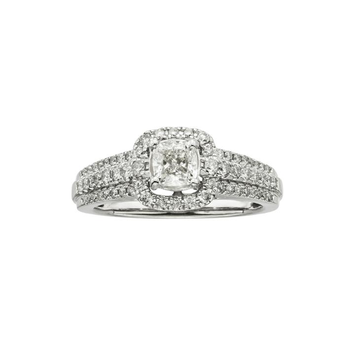 Certified Diamonds 1 Ct. T.w. Diamond 14k White Gold Engagement Ring