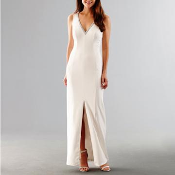 One By Eight Sleeveless Beaded Wedding Gown