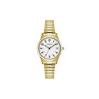 Caravelle Womens Gold Tone Strap Watch-44m113