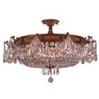 Winchester Collection 10 Light Clear Crystal Semiflush Mount Ceiling Light