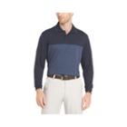 Van Heusen Long Sleeve Color Block Flex Polo