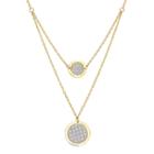 Infinite Gold Womens 14k Gold Round Pendant Necklace