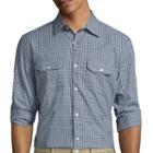 Claiborne Novelty Roll-sleeve Woven Shirt - Slim Fit