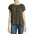 A.n.a Tiered Ruffle Sleeve Blouse