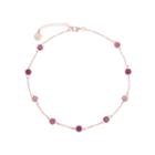 Liz Claiborne Ball Collar Necklace Pink Rose Goldtone
