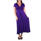 24/7 Comfort Apparel Faux Maxi Dress-plus