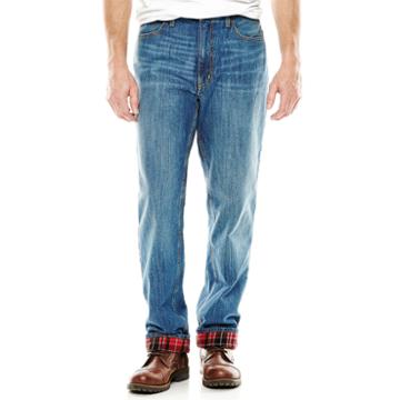 St. John's Bay Flannel-lined Denim Pants