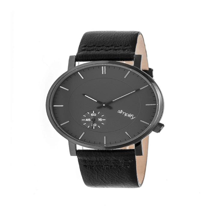Simplify Unisex Black Strap Watch-sim3604