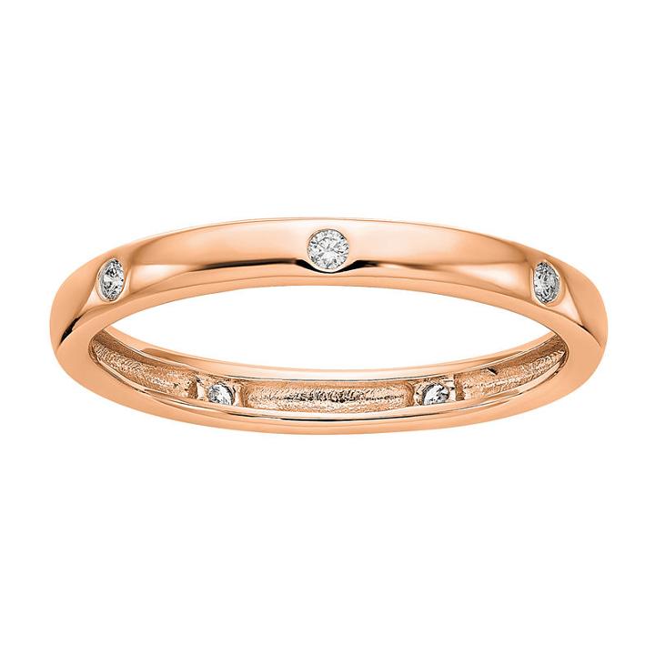 Womens 1/10 Ct. T.w. White Diamond 14k Gold Eternity Band