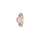 Olivia Pratt Rhinestone Womens Rose Goldtone Strap Watch-h10042rosegold