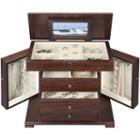 Monet Jewelry Walnut Jewelry Box