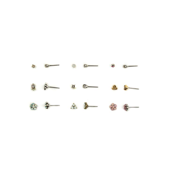 Carole 9 Pair Multi Color Earring Sets