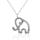 Diamonart Not Applicable Womens White Cubic Zirconia Sterling Silver Pendant Necklace