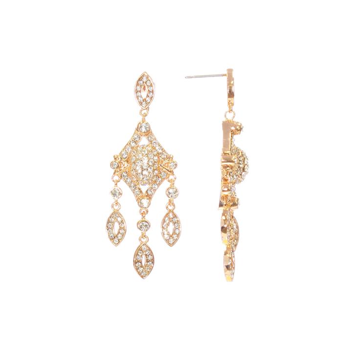 Telio! By Doris Panos Anastasia Rose-tone Short Chandelier Earrings