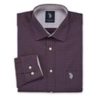 U.s. Polo Assn. Long Sleeve Dots Dress Shirt - Big And Tall