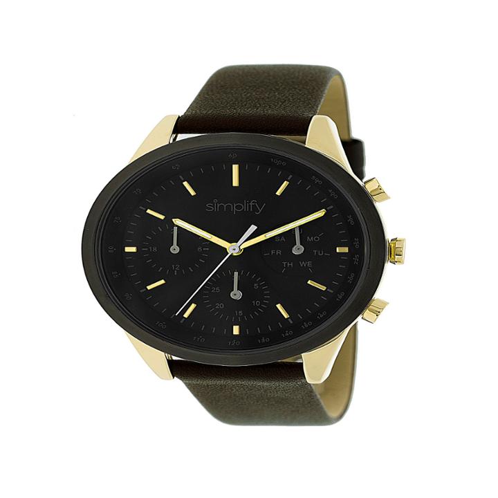 Simplify Unisex Brown Strap Watch-sim3803