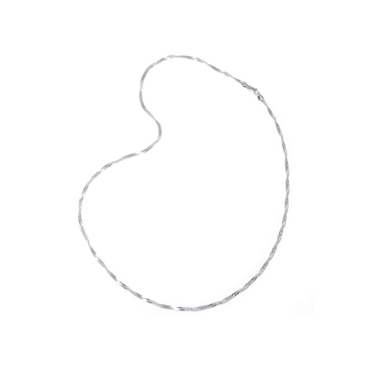 Silver-plated Brass 30 Singapore Twist Chain