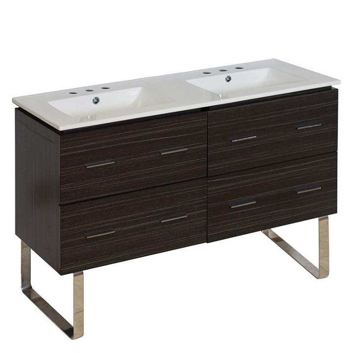 48-in. W Floor Mount Dawn Grey Vanity Set For 3h8-in. Drilling