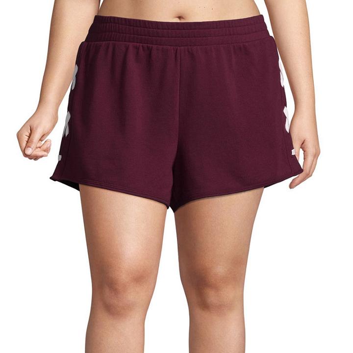Flirtitude Lace Up Pull On Shorts - Juniors Plus