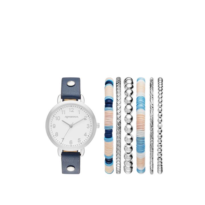 Arizona Womens Blue 7-pc. Watch Boxed Set-fmdarz166