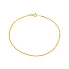 Made In Italy 10k Gold Valentino Chain Ankle Bracelet