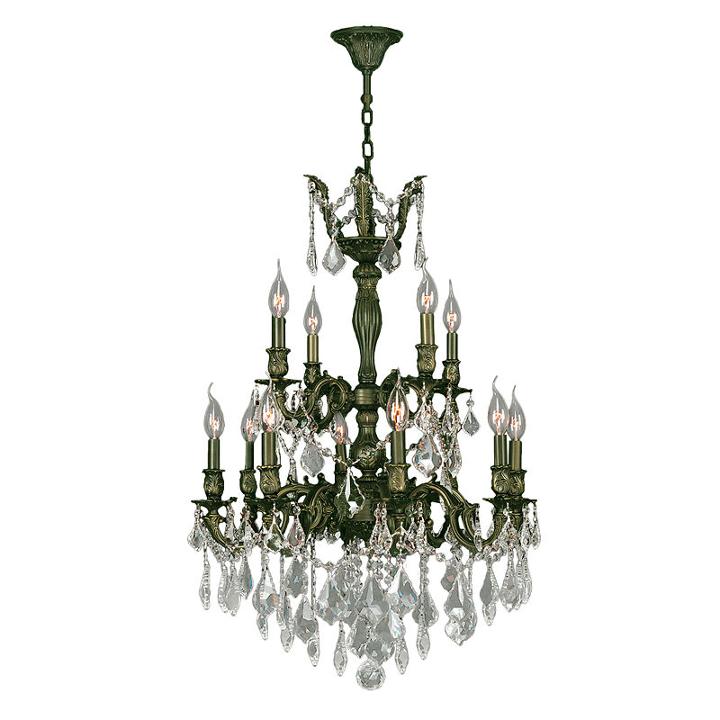 Versailles Collection 12 Light 2-tier Clear Crystal Chandelier