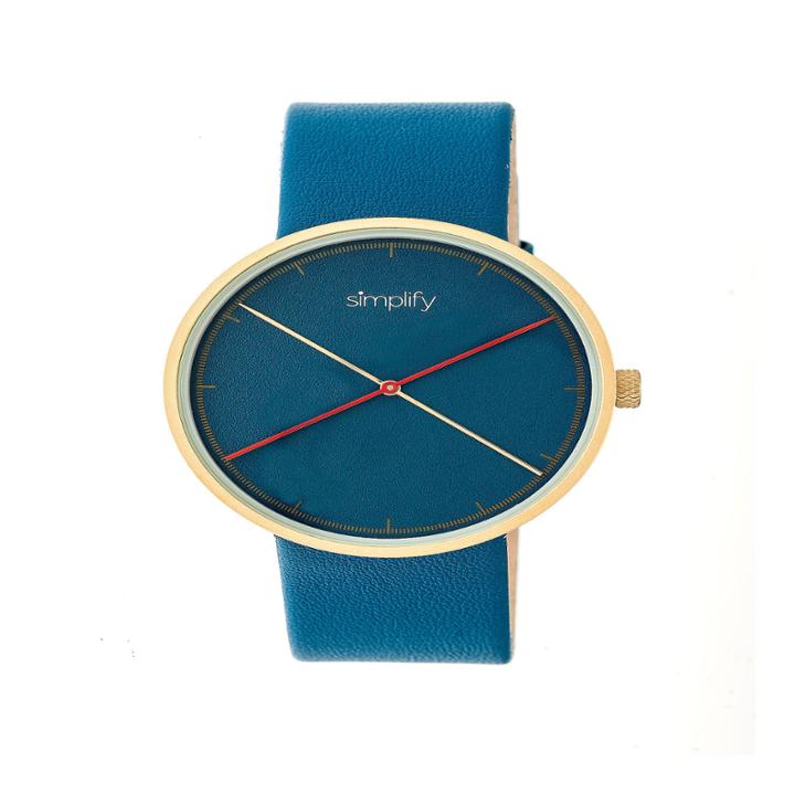 Simplify Unisex Blue Strap Watch-sim4107