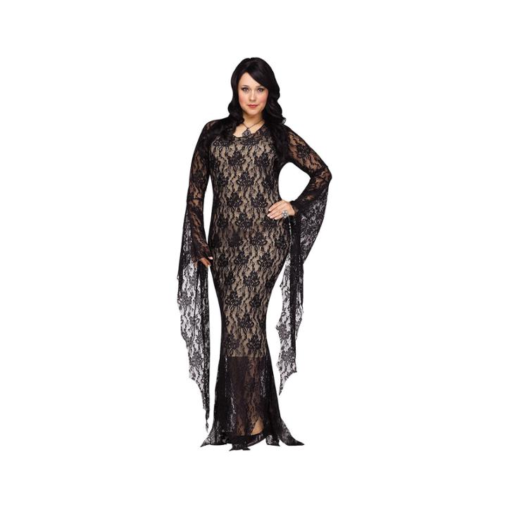Lace Morticia Dress Up Costume Womens