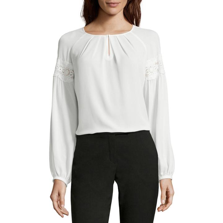 Worthington Long-sleeve Boho Blouse