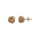 14k Yellow Gold Over Sterling Silver Knot Earrings