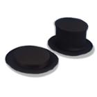Collapsible Black Top Hat - Adult