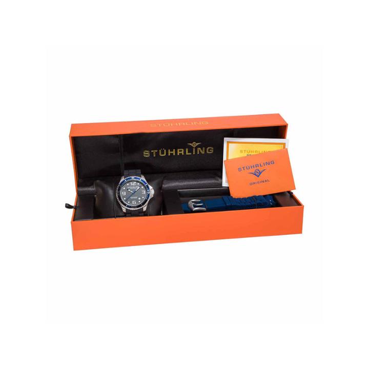 Stuhrling Mens Black Strap Watch-sp14976