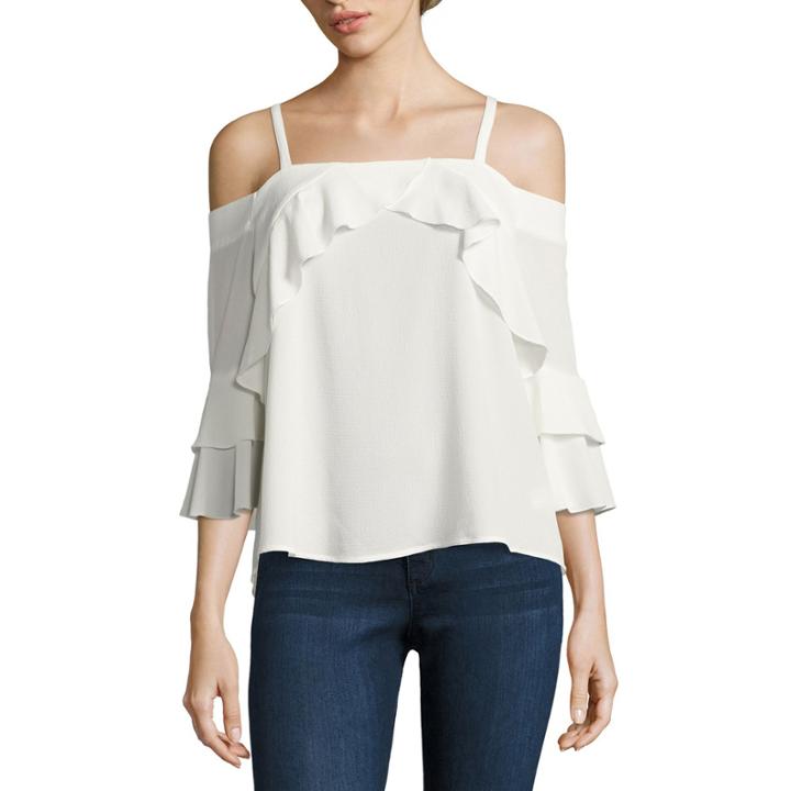 Almost Famous Short Sleeve Blouse-juniors