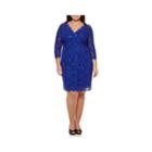Blu Sage 3/4-sleeve Lace Sequin Sheath Dress - Plus