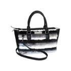 Adrienne Landau Striped Faux Fur Bowery Tote