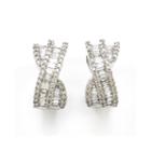 Limited Quantities 1 Ct. T.w. Diamond 14k White Gold Hoop Earrings