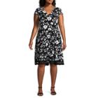 Studio 1 Short Sleeve Floral Fit & Flare Dress - Plus