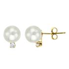 Certified Sofia&trade; Cultured 7mm Freshwater Pearl & Diamond-accent Stud Earrings